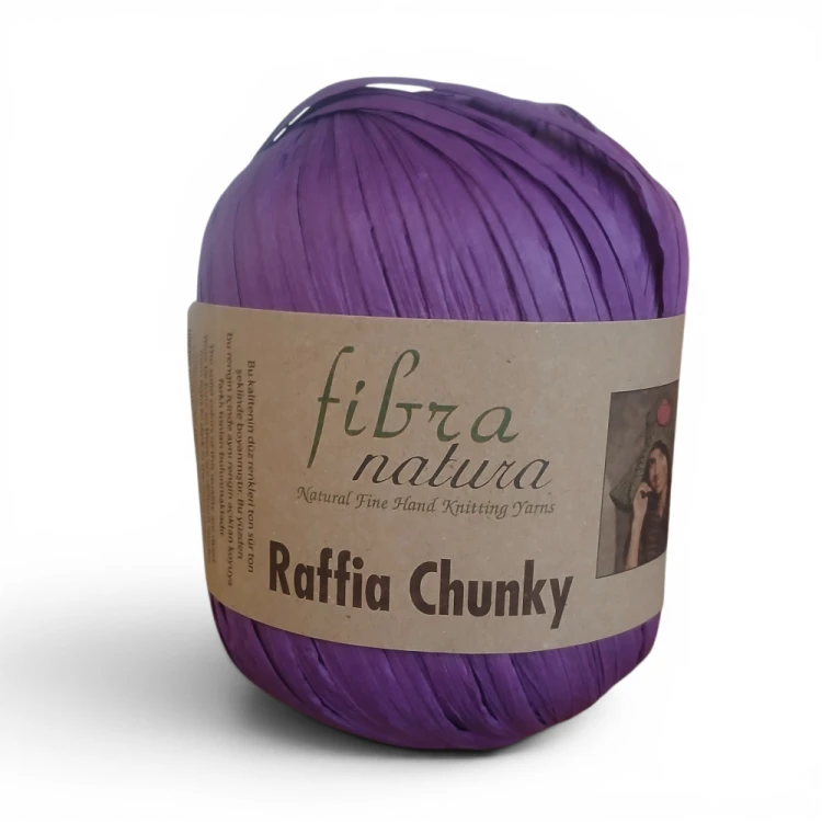 Raffia Chunky - fiolet rafia do szydełkowania