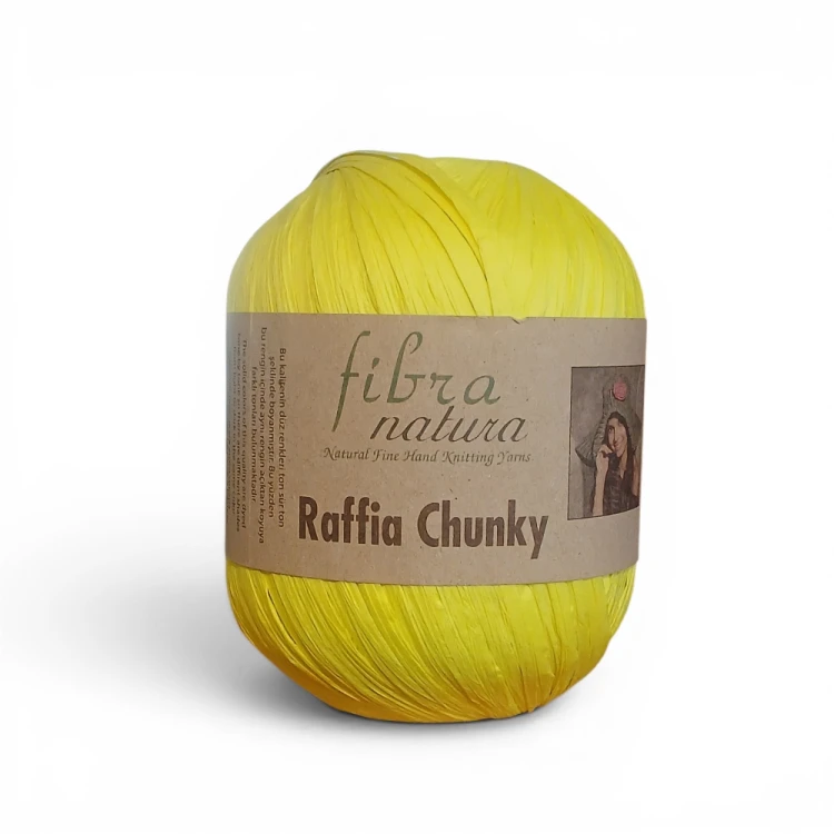 Raffia chunky żółty intensywny