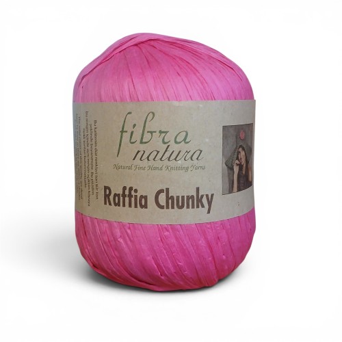 rafia chunky różowa