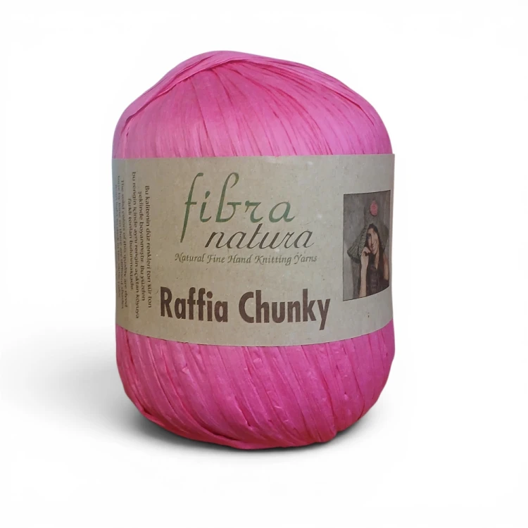 rafia chunky różowa