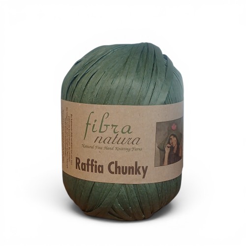 raffia chunky ciemna zieleń
