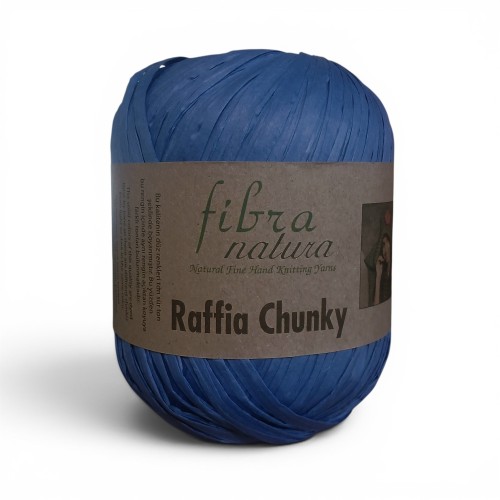Raffia fibra natura ciemny niebieski