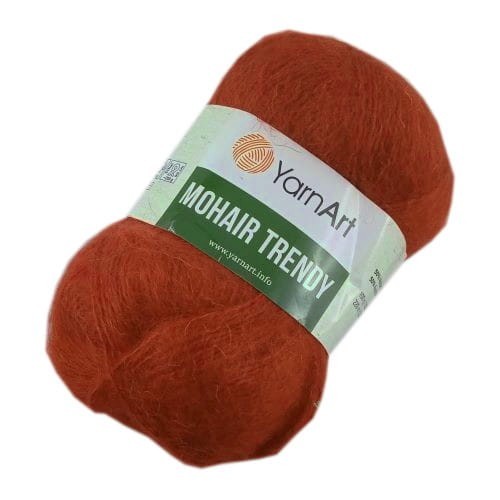 mohair trendy ciemny rudy