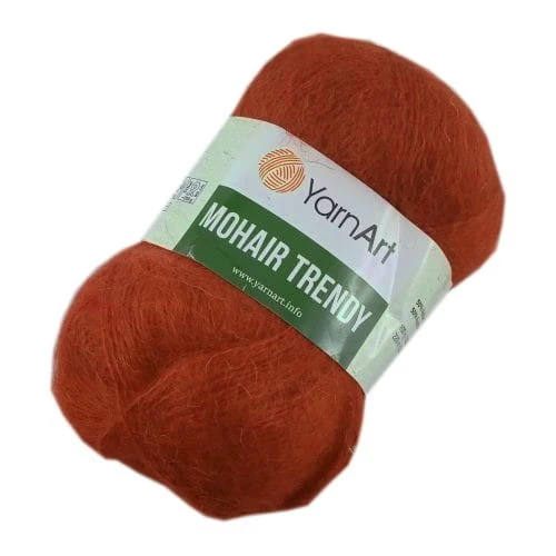mohair trendy ciemny rudy