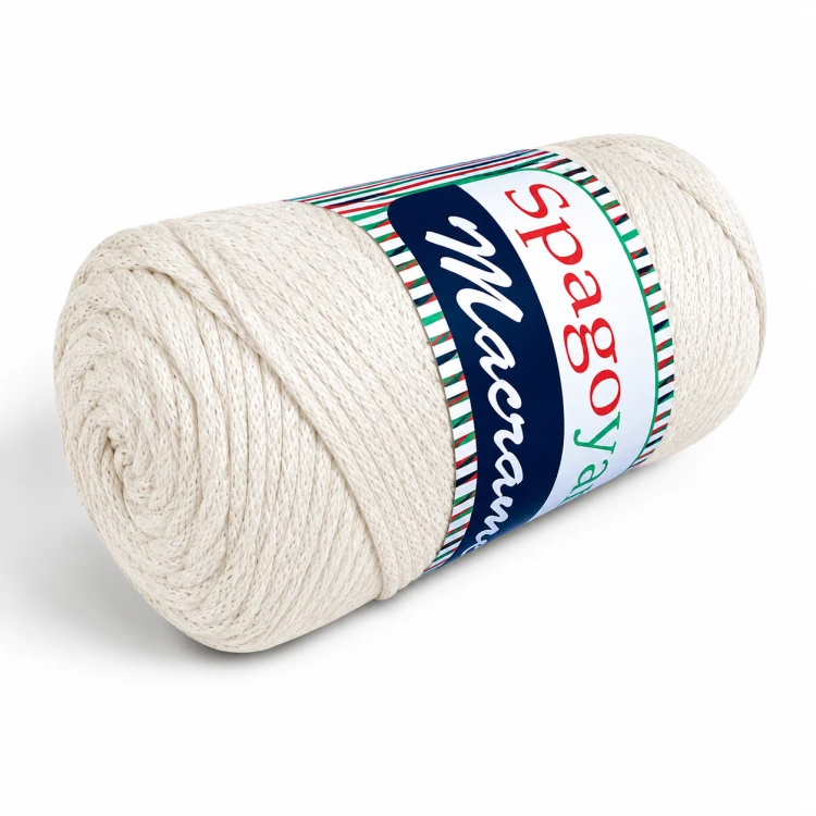 sznurek spagoyarn macrame 2 mm ecru