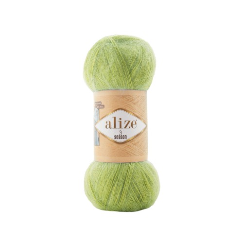 3 SEASON-11-jasny zielony włóczka z moherem