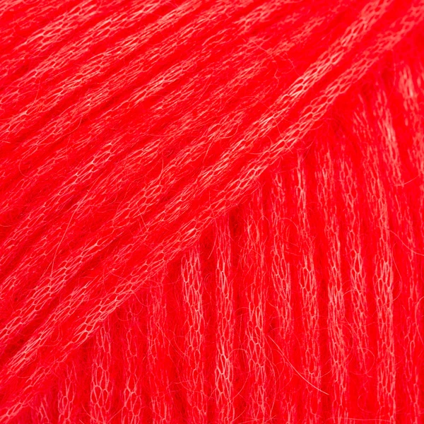 61-hot red drops air włóczka z alpaką