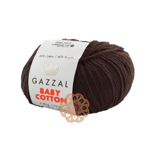 gazzal-baby-cotton-wloczka-dla-dzieci-bawelna-3436-brąz.jpg