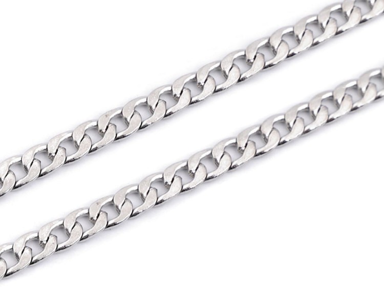 Łańcuszek płaski do torebki z karabińczykami.jpg