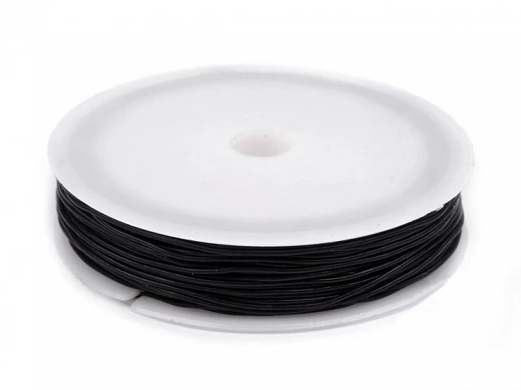 silikonowa zylka gumka elastyczna czarna do koralikow bransoletek.jpg