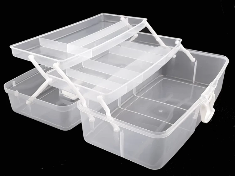 kuferek rozkladany organizer plastikowy z przegrodkami zamykany.jpg