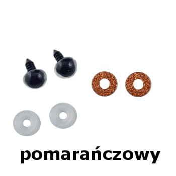 oczy brokatowe do zabawek bezpieczne oczy amigurimi pomaraczowe.jpg