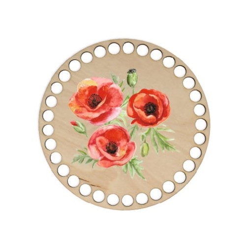 baza do koszyka ze sklejki maki kwiaty polne dno wieczko szydelkowanie.jpg