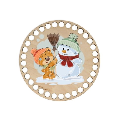 baza do koszyka ze sklejki ze wzorem z nadrukiem mis swieta balwanek.jpg