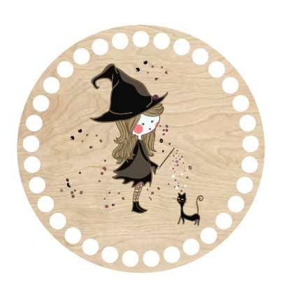 baza do koszyka ze sklejki ze wzorem z nadrukiem czarownica haloween.jpg