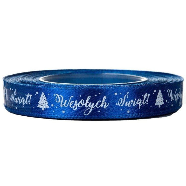 wstążka świąteczna ciemny niebieski wesołych świąt 25 mm.jpg