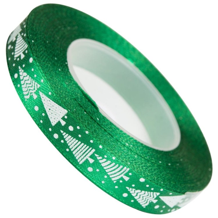 wstążka satynowa świąteczna ciemny zielony choinki 12 mm.jpg