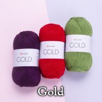 Włóczka z metaliczną nitką Gold